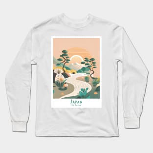 Serene Sunrise in a Japanese Zen Garden Long Sleeve T-Shirt